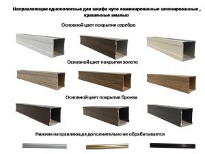 Направляющие однопосные для шкафа купе ламинированные, шпонированные, крашенные эмалью Новоалтайск