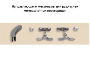 Направляющая и механизмы верхний подвес для радиусных межкомнатных перегородок Новоалтайск